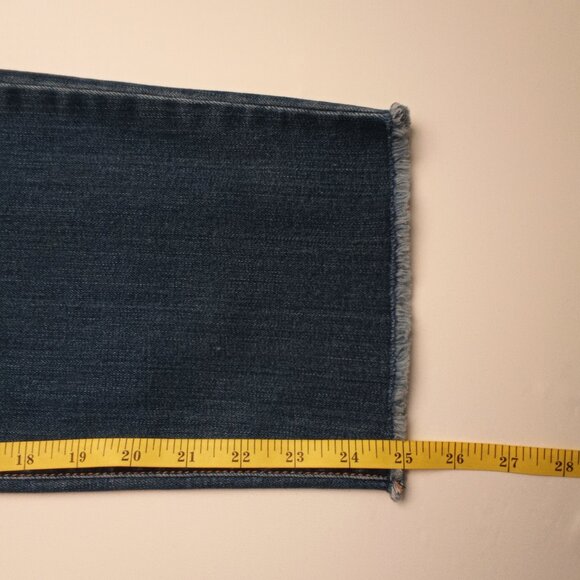 Seven7 Jeans Size 12 Tower Straight Crop High Rise Medium Wash - Picture 9 of 10